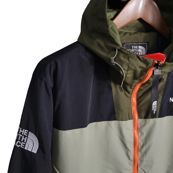 The North Face Green and Beige Windbreaker Jacket