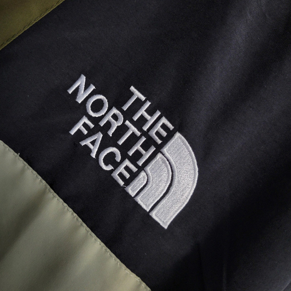 The North Face Green and Beige Windbreaker Jacket