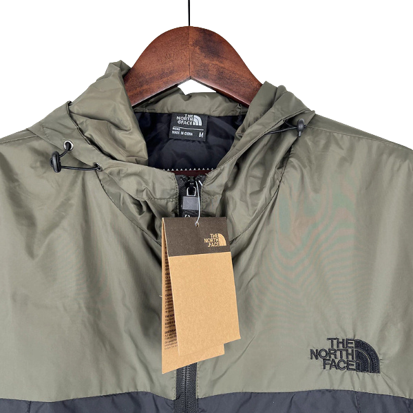 The North Face Green and Black Windbreaker Jacket