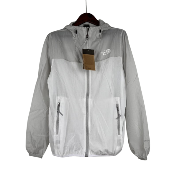 The North Face White Grey Windbreaker Jacket
