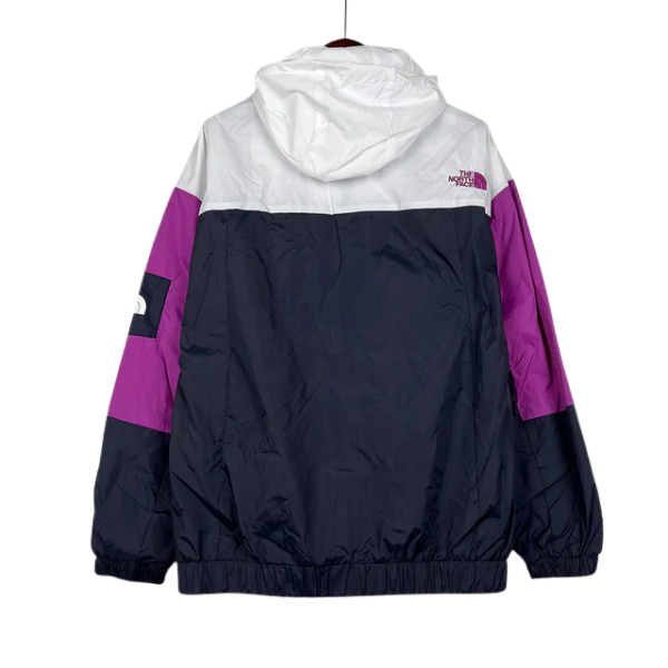 The North Face White Pink Blue Windbreaker Jacket