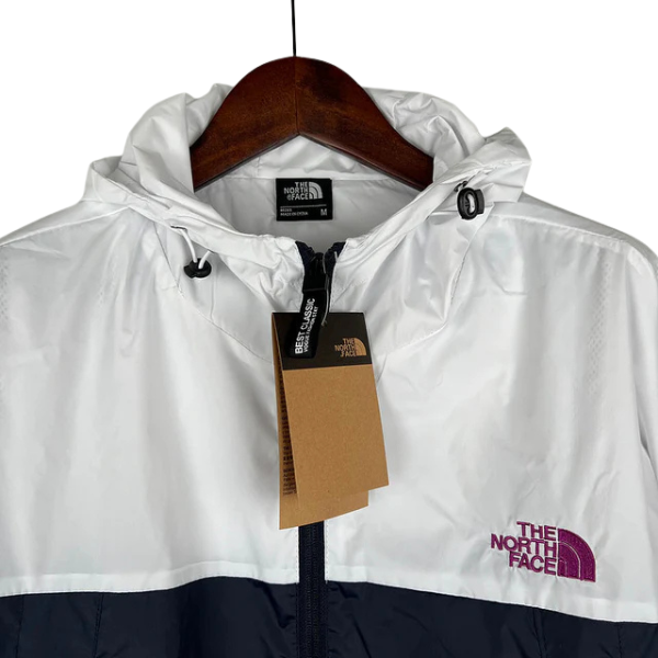 The North Face White Pink Blue Windbreaker Jacket