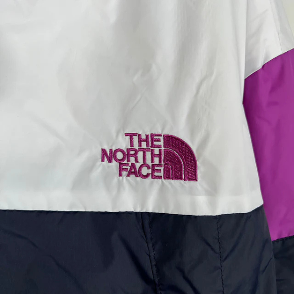 The North Face White Pink Blue Windbreaker Jacket