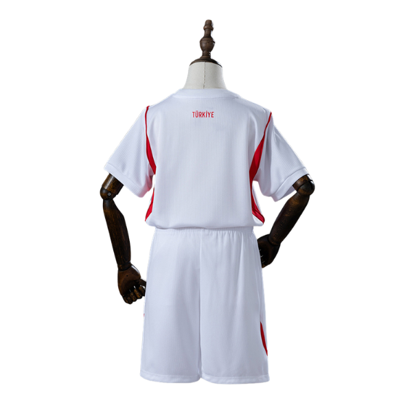 Turkey Nike 2026 Home Kids Version Football T-Shirt + Shorts Kit