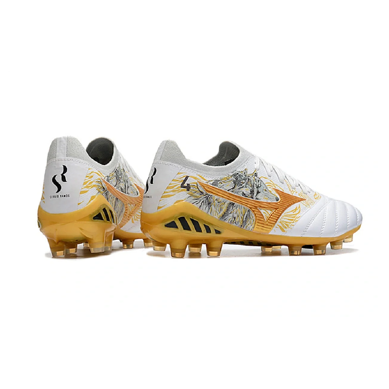 Mizuno Morelia Neo III Elite Sergio Ramos White Gold and Black FG