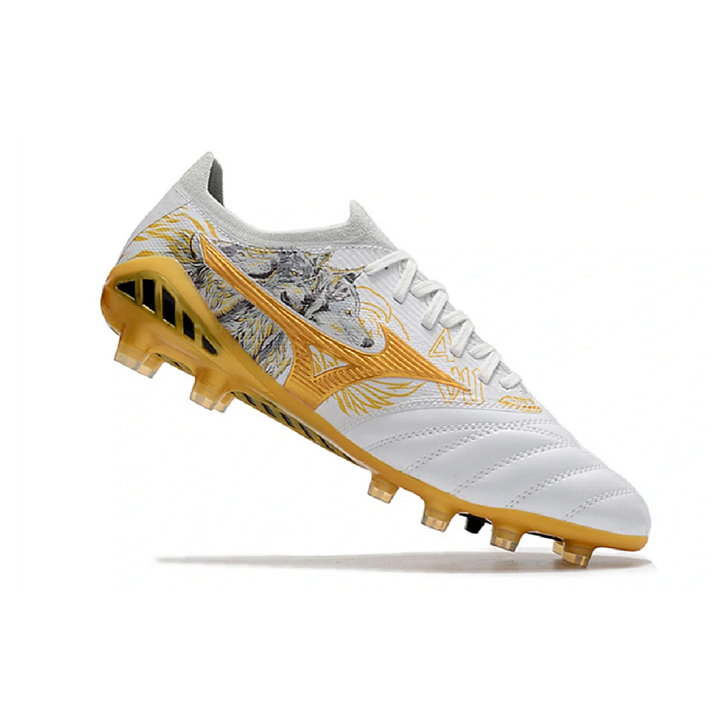 Mizuno Morelia Neo III Elite Sergio Ramos White Gold and Black FG