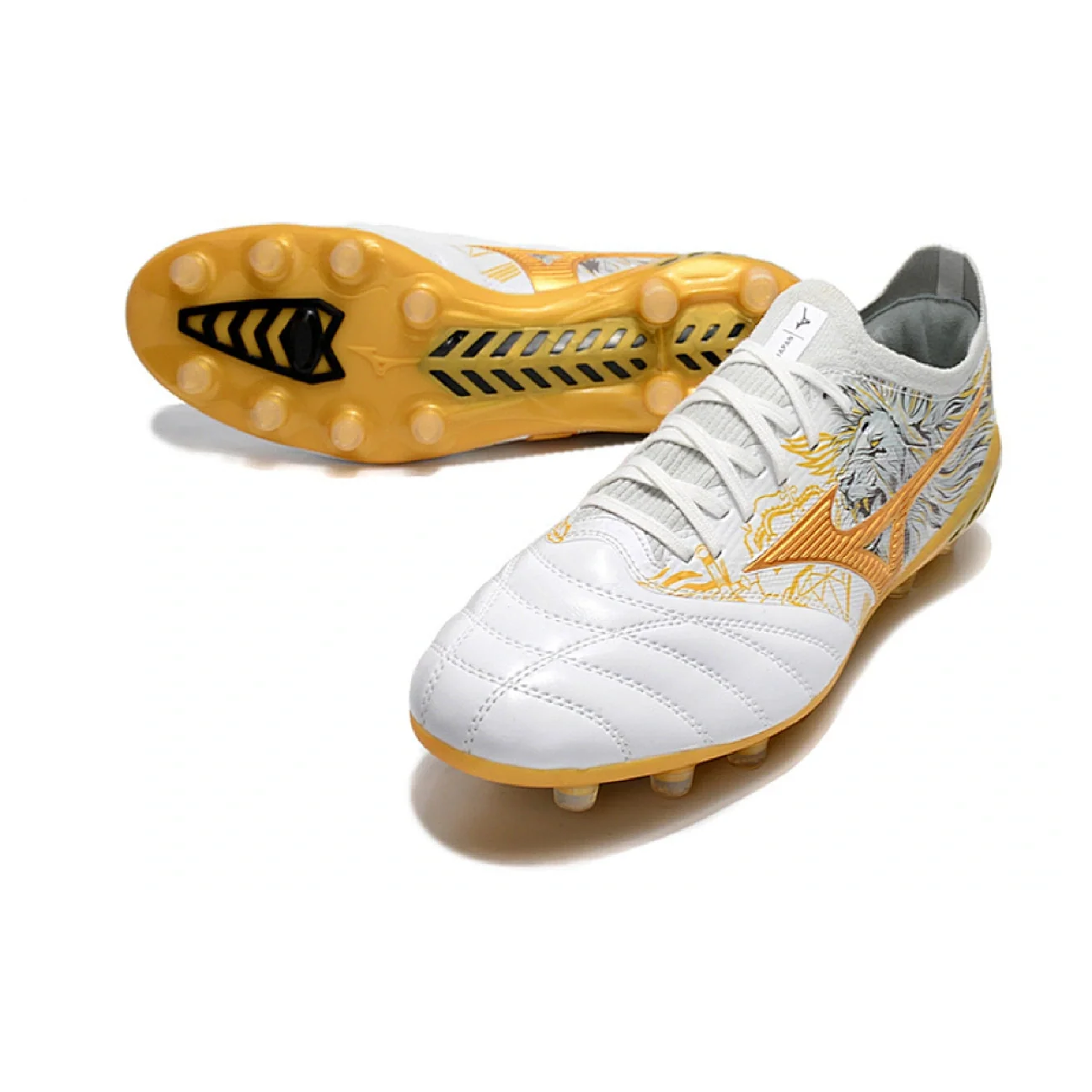 Mizuno Morelia Neo III Elite Sergio Ramos White Gold and Black FG