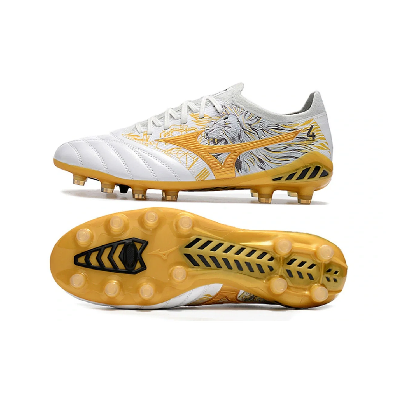 Mizuno Morelia Neo III Elite Sergio Ramos White Gold and Black FG