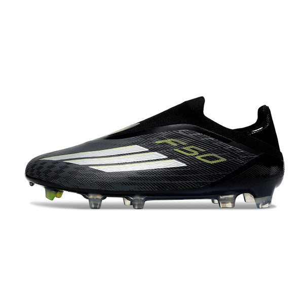 Adidas F50 Elite Laceless Black and White Firm Ground FG Football Boot