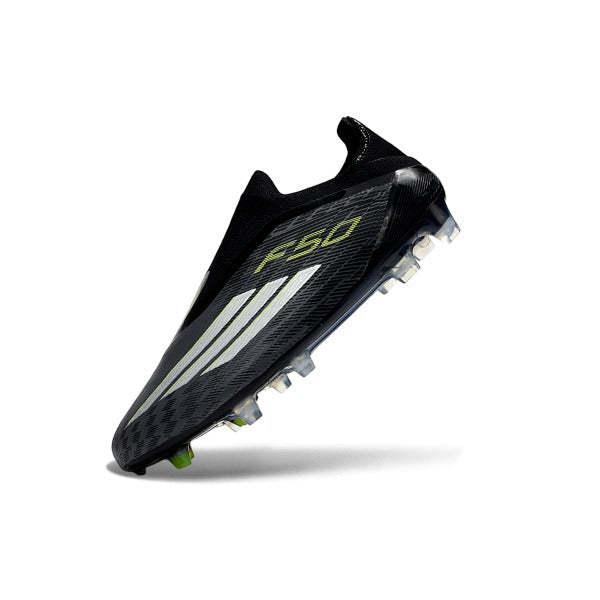 Adidas F50 Elite Laceless Black and White Firm Ground FG Football Boot