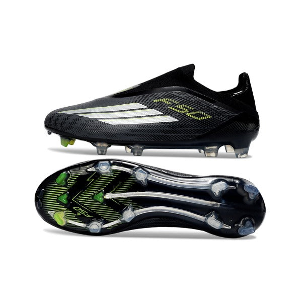 Adidas F50 Elite Laceless Black and White Firm Ground FG Football Boot