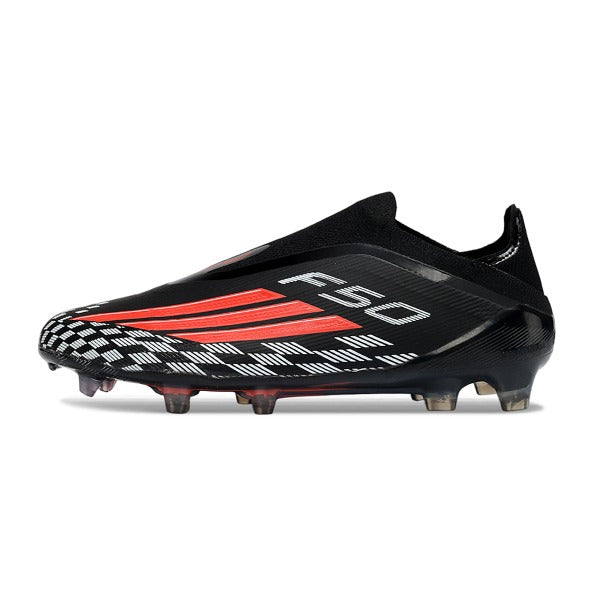 Adidas F50 Elite Laceless Black, Red and White Firm Ground FG Football Boot