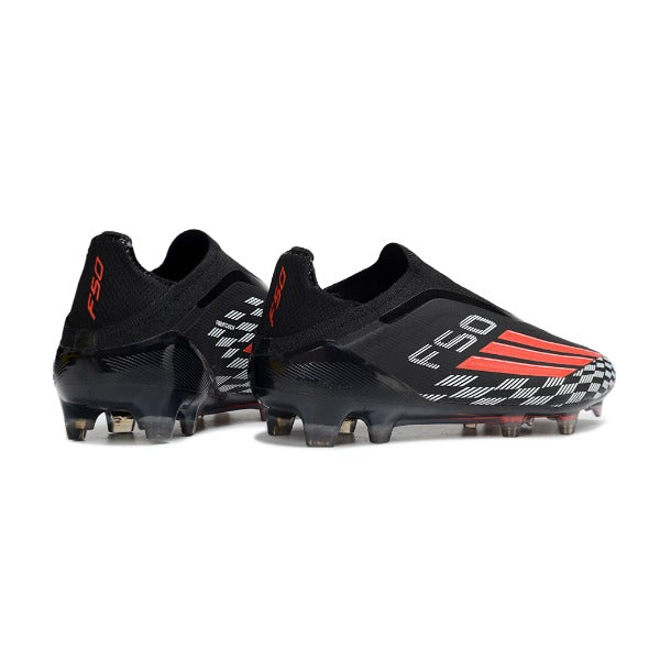 Adidas F50 Elite Laceless Black, Red and White Firm Ground FG Football Boot