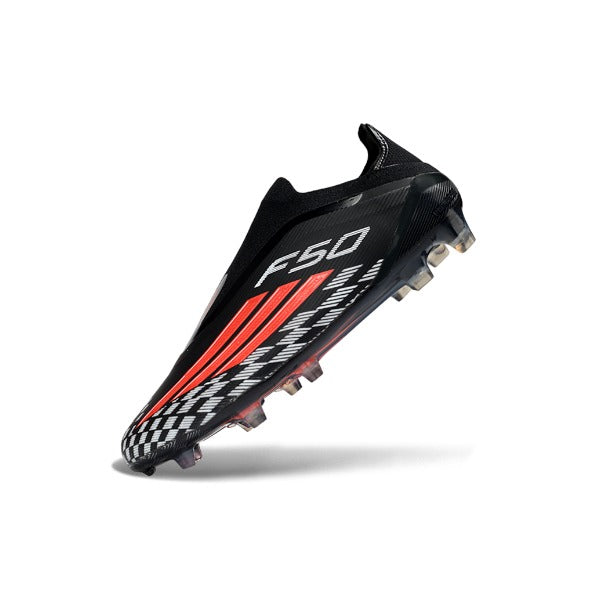 Adidas F50 Elite Laceless Black, Red and White Firm Ground FG Football Boot