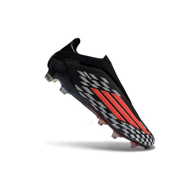 Adidas F50 Elite Laceless Black, Red and White Firm Ground FG Football Boot