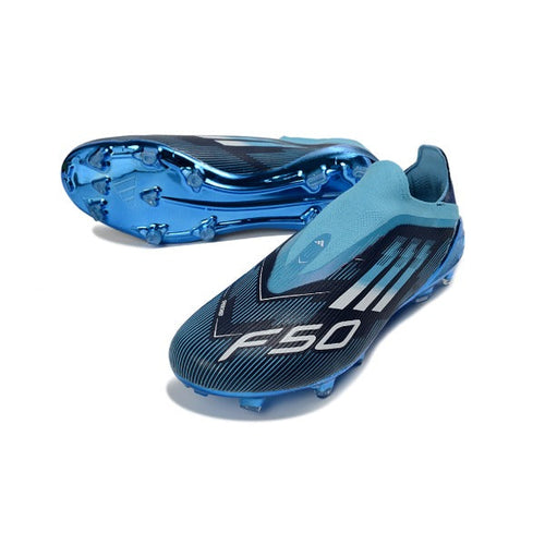 Adidas F50 Elite Laceless Blue and Black FG