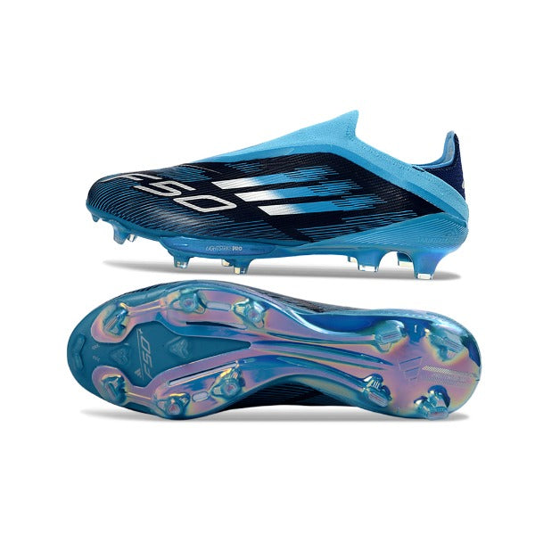 Adidas F50+ Elite Laceless Blue and Black FG