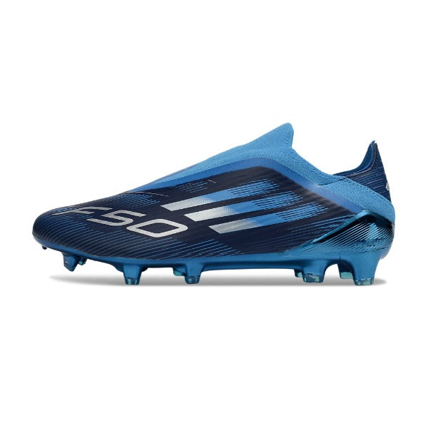 Adidas F50 Elite Laceless Blue and Black  Firm Ground FG Kids Football Boot