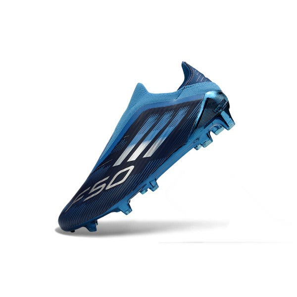Adidas F50 Elite Laceless Blue and Black  Firm Ground FG Kids Football Boot