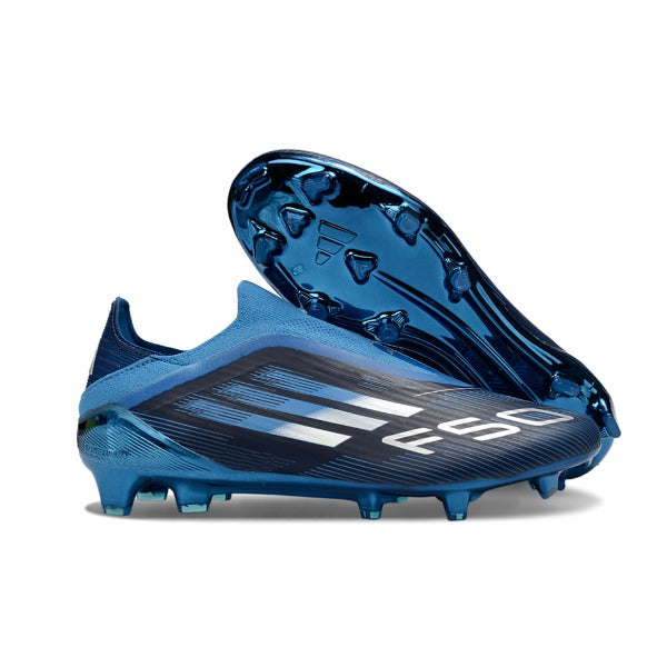Adidas F50 Elite Laceless Blue and Black  Firm Ground FG Kids Football Boot