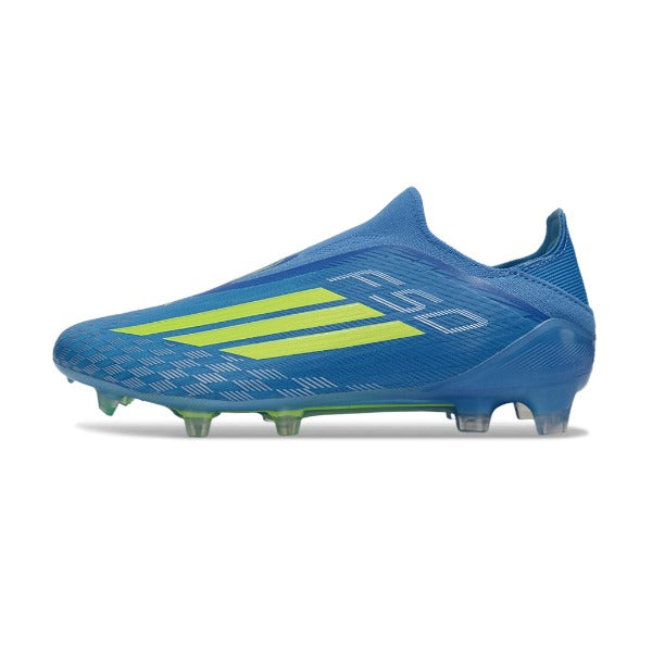 Adidas F50 Elite Laceless Blue and Green Kids Firm Ground FG Football Boot