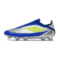 Adidas F50 Elite Laceless Blue and Silver Firm Ground FG Football Boot