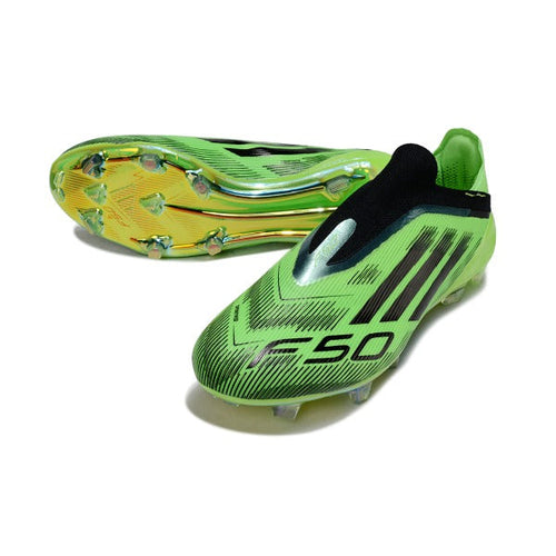 Adidas F50 Elite Laceless Green and Black FG