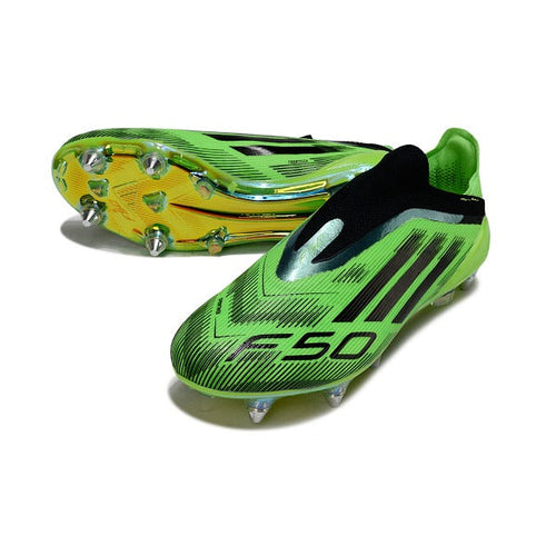 Adidas F50 Elite Laceless Green and Black SG