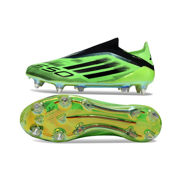 Adidas F50 Elite Laceless Green and Black SG