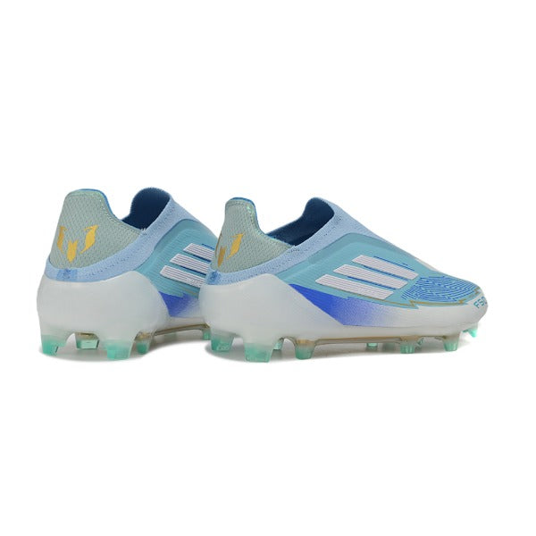 Adidas F50 Elite Laceless Light Blue and Blue Firm Ground FG Football Boot