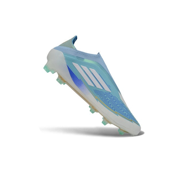 Adidas F50 Elite Laceless Light Blue and Blue Firm Ground FG Football Boot