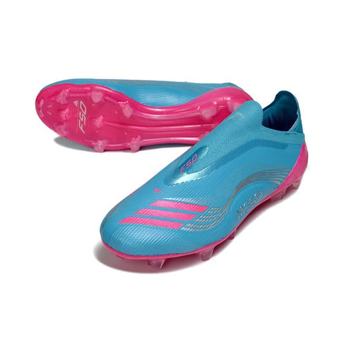 Adidas F50 Elite Laceless Messi Blue and Pink FG