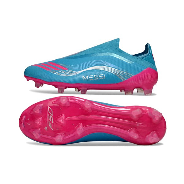 Adidas F50 Elite Laceless Messi Blue and Pink FG