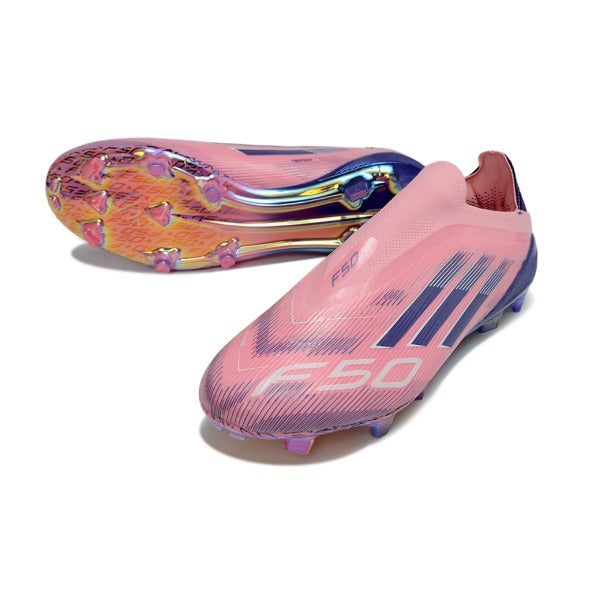 Adidas F50 Elite Laceless Pink and Purple Firm Ground FG Football Boot
