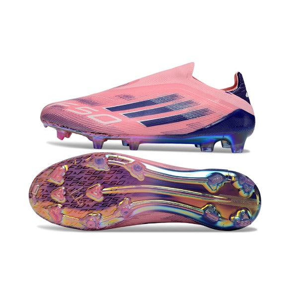 Adidas F50 Elite Laceless Pink and Purple Firm Ground FG Football Boot
