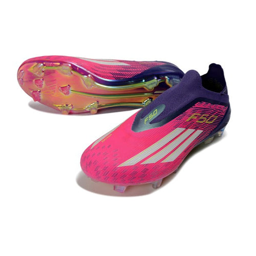 Adidas F50 Elite Laceless Pink, Purple and White FG