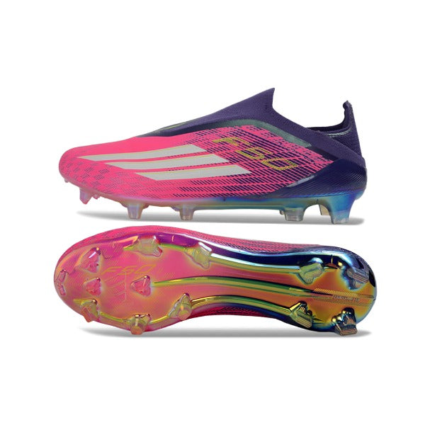 Adidas F50 Elite Laceless Pink, Purple and White FG