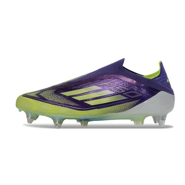 Adidas F50 Elite Laceless Purple and Green SG