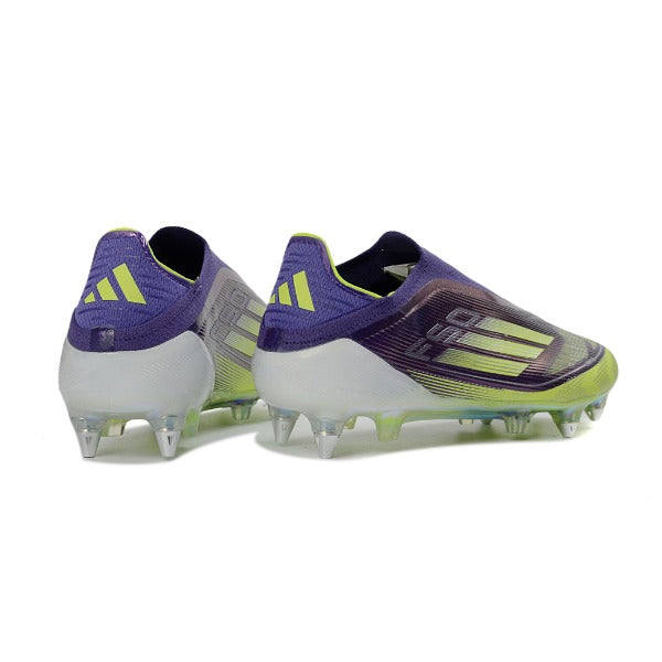 Adidas F50 Elite Laceless Purple and Green SG