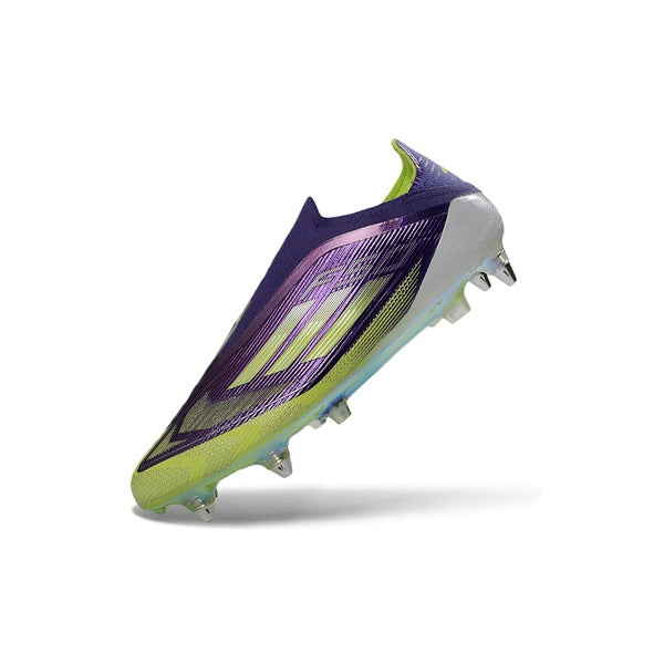 Adidas F50 Elite Laceless Purple and Green SG