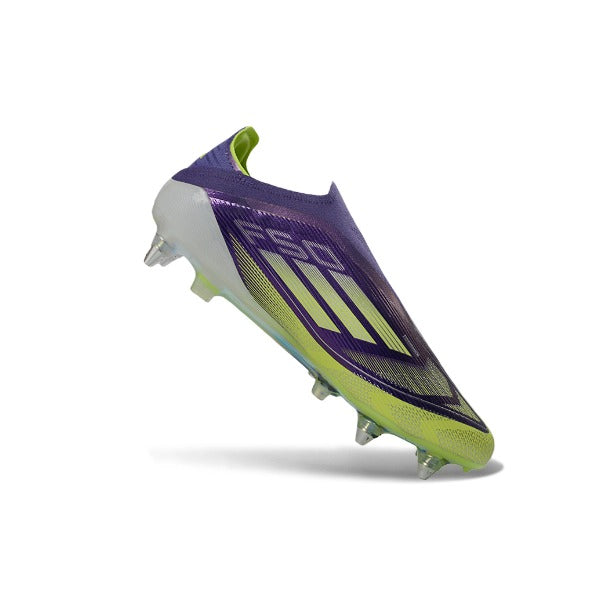 Adidas F50 Elite Laceless Purple and Green SG