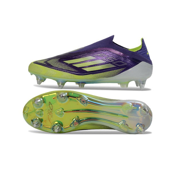 Adidas F50 Elite Laceless Purple and Green SG