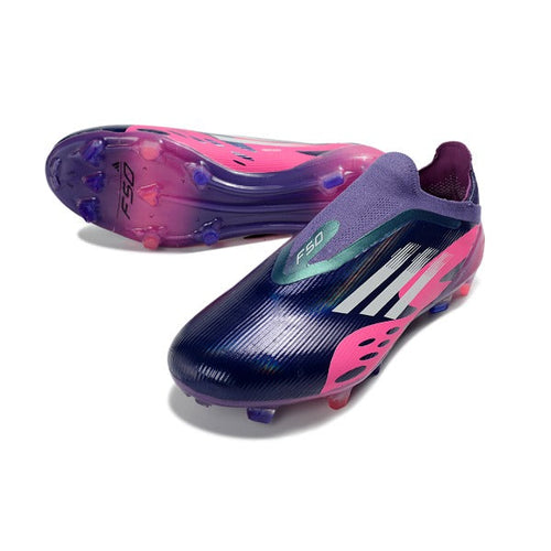 Adidas F50 Elite Laceless Purple and Pink Firm Ground FG Football Boot