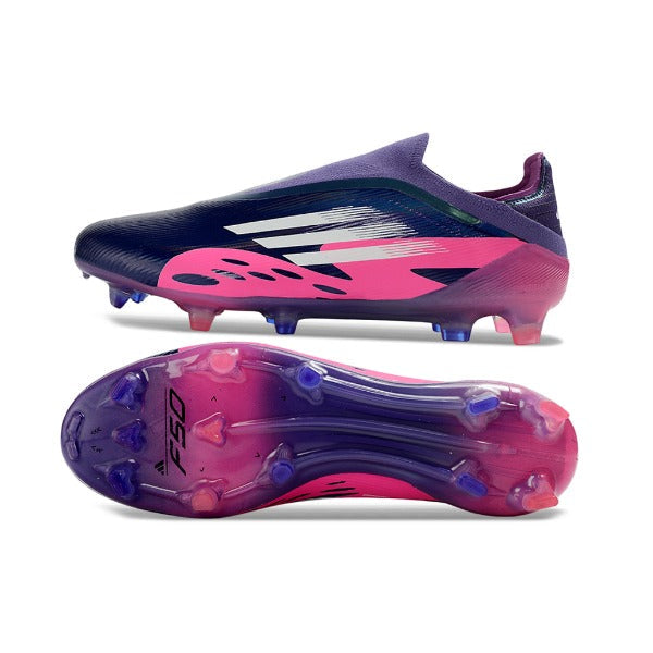 Adidas F50 Elite Laceless Purple and Pink Firm Ground FG Football Boot
