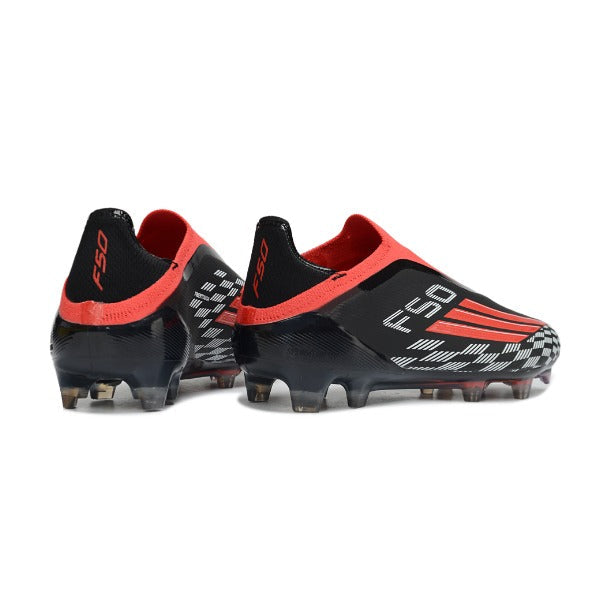Adidas F50 Elite Laceless Red, Black and White Firm Ground FG Football Boot