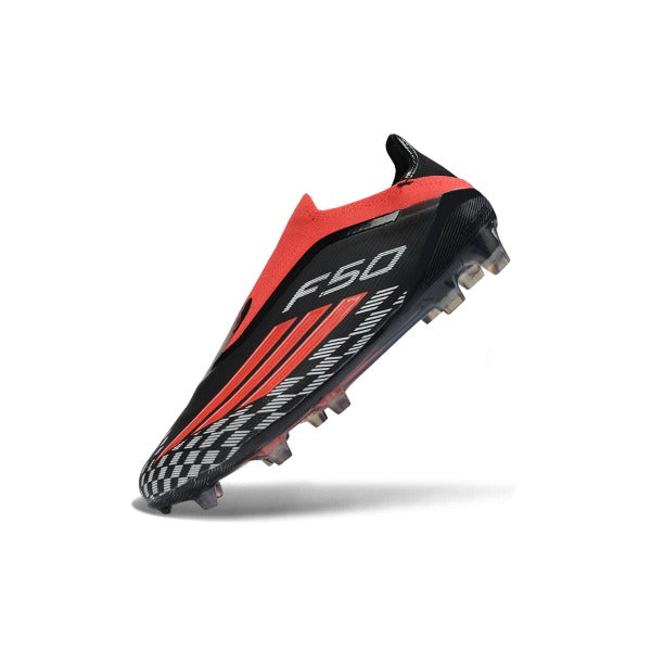Adidas F50 Elite Laceless Red, Black and White Firm Ground FG Football Boot