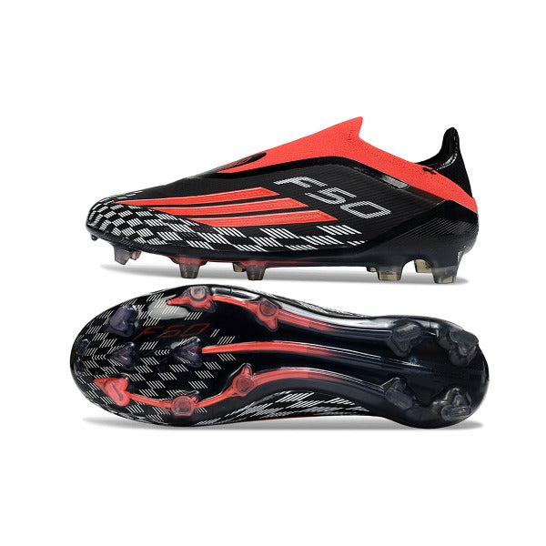 Adidas F50 Elite Laceless Red, Black and White Firm Ground FG Football Boot