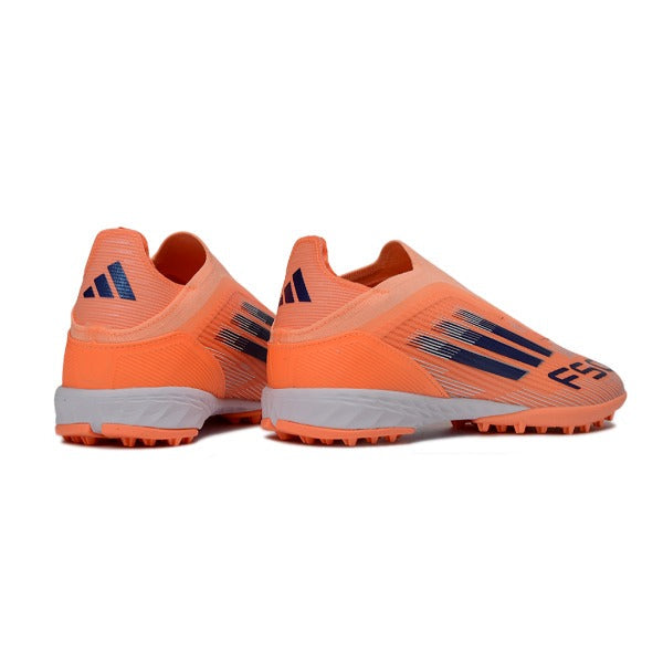 Adidas F50 Elite Laceless Orange and Blue Turf TF Kids Football Boot
