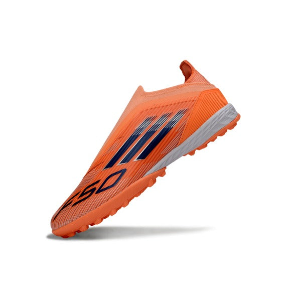 Adidas F50 Elite Laceless Orange and Blue Turf TF Kids Football Boot