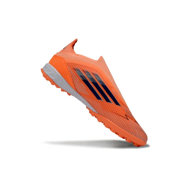 Adidas F50 Elite Laceless Orange and Blue Turf TF Kids Football Boot